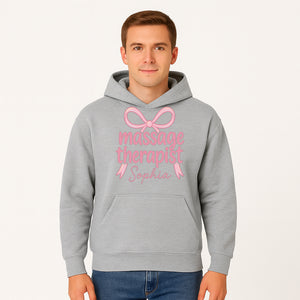 Personalized Massage Therapist Sign - Custom Name Neon Pink Decor for Home Spa or Office - Stylish Gift for Massage Therapists - Hoodie 1758350872219.jpg