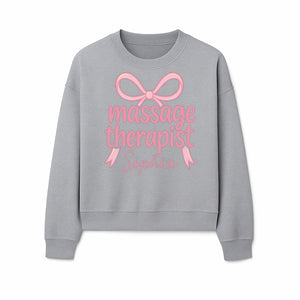 Personalized Massage Therapist Sign - Custom Name Neon Pink Decor for Home Spa or Office - Stylish Gift for Massage Therapists - Sweatshirt 1758350876737.jpg