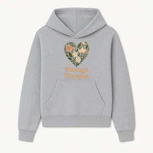 Floral Heart Massage Therapist Sign - Elegant Wall Decor for Spa, Wellness Center, or Home Massage Room, Relaxation Gift - Hoodie 1758350878904.jpg