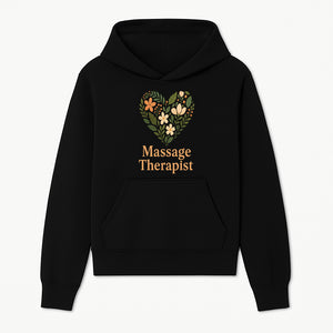Floral Heart Massage Therapist Sign - Elegant Wall Decor for Spa, Wellness Center, or Home Massage Room, Relaxation Gift - Hoodie 1758350879062.jpg