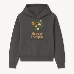 Floral Heart Massage Therapist Sign - Elegant Wall Decor for Spa, Wellness Center, or Home Massage Room, Relaxation Gift - Hoodie 1758350879188.jpg