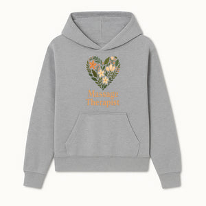 Floral Heart Massage Therapist Sign - Elegant Wall Decor for Spa, Wellness Center, or Home Massage Room, Relaxation Gift - Hoodie 1758350879405.jpg
