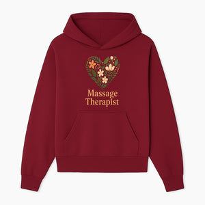 Floral Heart Massage Therapist Sign - Elegant Wall Decor for Spa, Wellness Center, or Home Massage Room, Relaxation Gift - Hoodie 1758350879858.jpg