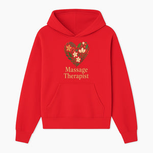 Floral Heart Massage Therapist Sign - Elegant Wall Decor for Spa, Wellness Center, or Home Massage Room, Relaxation Gift - Hoodie 1758350880138.jpg