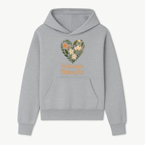 Floral Heart Massage Therapist Sign - Elegant Wall Decor for Spa, Wellness Center, or Home Massage Room, Relaxation Gift - Hoodie 1758350880266.jpg