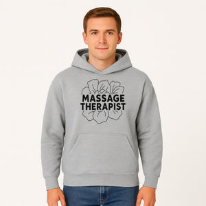 Massage Therapist Floral Design T-Shirt, Relaxation Gift for Spa Professionals, Healing Arts Apparel, Custom Therapist Merchandise - Hoodie 1758350881137.jpg