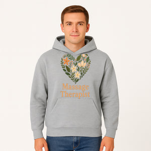 Floral Heart Massage Therapist Sign - Elegant Wall Decor for Spa, Wellness Center, or Home Massage Room, Relaxation Gift - Hoodie 1758350881517.jpg