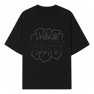 Massage Therapist Floral Design T-Shirt, Relaxation Gift for Spa Professionals, Healing Arts Apparel, Custom Therapist Merchandise - T-shirt 1758350881544.jpg