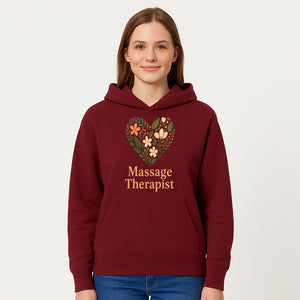 Floral Heart Massage Therapist Sign - Elegant Wall Decor for Spa, Wellness Center, or Home Massage Room, Relaxation Gift - Hoodie 1758350881647.jpg