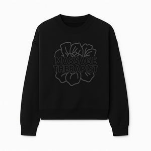 Massage Therapist Floral Design T-Shirt, Relaxation Gift for Spa Professionals, Healing Arts Apparel, Custom Therapist Merchandise - Sweatshirt 1758350884583.jpg