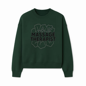 Massage Therapist Floral Design T-Shirt, Relaxation Gift for Spa Professionals, Healing Arts Apparel, Custom Therapist Merchandise - Sweatshirt 1758350884850.jpg