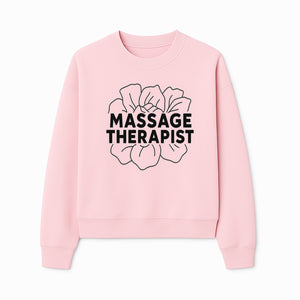 Massage Therapist Floral Design T-Shirt, Relaxation Gift for Spa Professionals, Healing Arts Apparel, Custom Therapist Merchandise - Sweatshirt 1758350885290.jpg