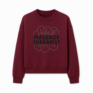 Massage Therapist Floral Design T-Shirt, Relaxation Gift for Spa Professionals, Healing Arts Apparel, Custom Therapist Merchandise - Sweatshirt 1758350885431.jpg