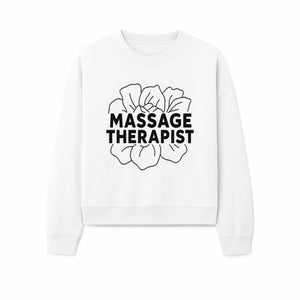 Massage Therapist Floral Design T-Shirt, Relaxation Gift for Spa Professionals, Healing Arts Apparel, Custom Therapist Merchandise - Sweatshirt 1758350885987.jpg