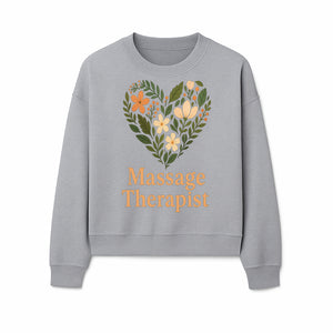 Floral Heart Massage Therapist Sign - Elegant Wall Decor for Spa, Wellness Center, or Home Massage Room, Relaxation Gift - Sweatshirt 1758350886152.jpg