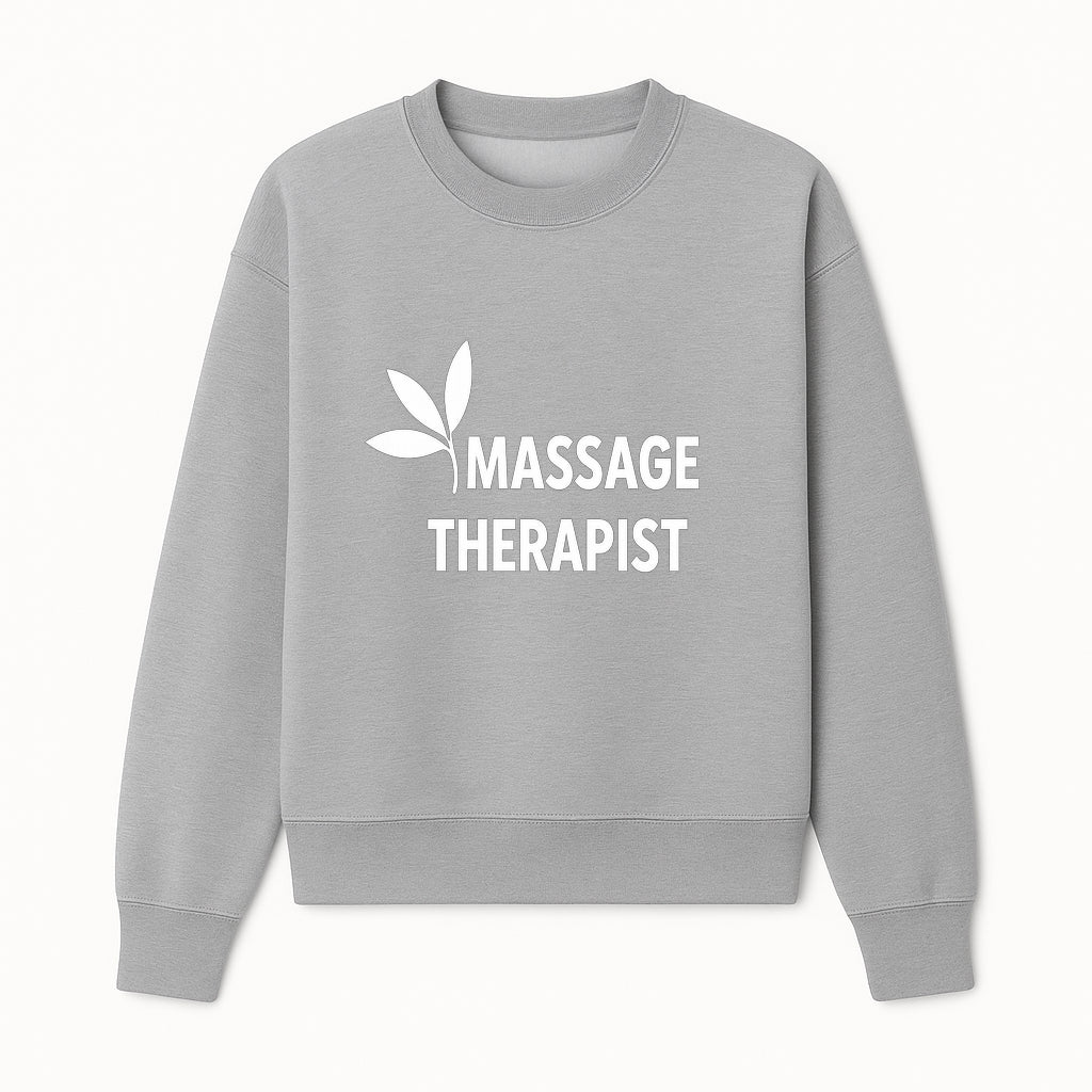 Massage Therapist Sign with Leaf Design, Wellness Studio Decor, Spa Signage, Relaxation Decor, Complementary Therapy Artwork - Sweatshirt 1758350893814.jpg