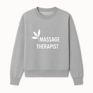 Massage Therapist Sign with Leaf Design, Wellness Studio Decor, Spa Signage, Relaxation Decor, Complementary Therapy Artwork - Sweatshirt 1758350893814.jpg