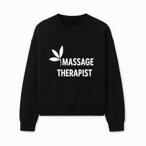 Massage Therapist Sign with Leaf Design, Wellness Studio Decor, Spa Signage, Relaxation Decor, Complementary Therapy Artwork - Sweatshirt 1758350893960.jpg