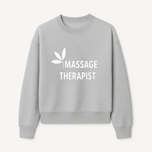 Massage Therapist Sign with Leaf Design, Wellness Studio Decor, Spa Signage, Relaxation Decor, Complementary Therapy Artwork - Sweatshirt 1758350894364.jpg