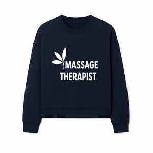 Massage Therapist Sign with Leaf Design, Wellness Studio Decor, Spa Signage, Relaxation Decor, Complementary Therapy Artwork - Sweatshirt 1758350894939.jpg