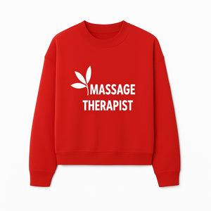 Massage Therapist Sign with Leaf Design, Wellness Studio Decor, Spa Signage, Relaxation Decor, Complementary Therapy Artwork - Sweatshirt 1758350895068.jpg