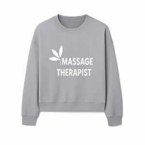 Massage Therapist Sign with Leaf Design, Wellness Studio Decor, Spa Signage, Relaxation Decor, Complementary Therapy Artwork - Sweatshirt 1758350895198.jpg
