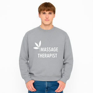 Massage Therapist Sign with Leaf Design, Wellness Studio Decor, Spa Signage, Relaxation Decor, Complementary Therapy Artwork - Sweatshirt 1758350896467.jpg