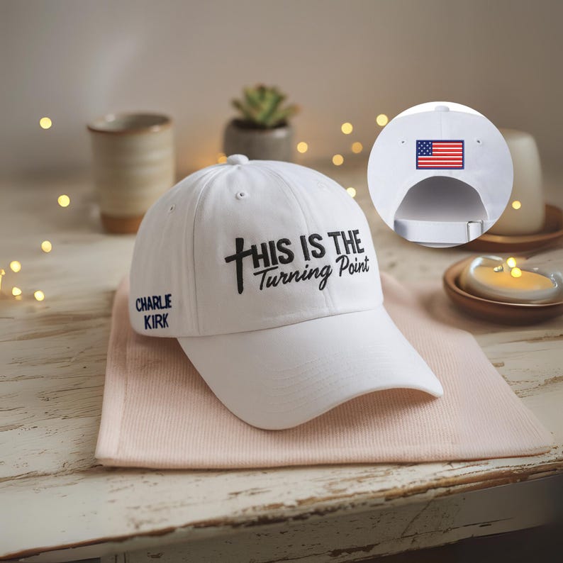 Charlie Kirk This Is The Turning Point Embroidered Hat Custom Dad Cap Patriotic Hat Political Statement Activist Hat Pray For Charlie 1758512309451.jpg