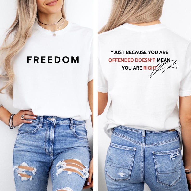 Justice For Charlie Kirk Freedom Shirt Charlie Quotes Just Because You Are Offended Doesn T Mean You Are Right Patriotic Usa Top 1758524858691.jpg