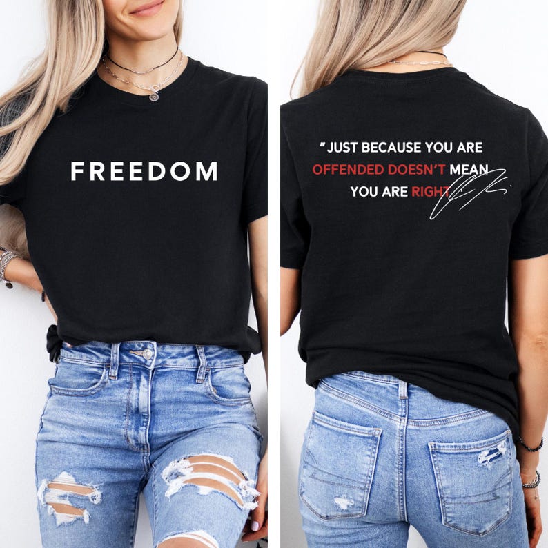 Justice For Charlie Kirk Freedom Shirt Charlie Quotes Just Because You Are Offended Doesn T Mean You Are Right Patriotic Usa Top 1758524873935.jpg