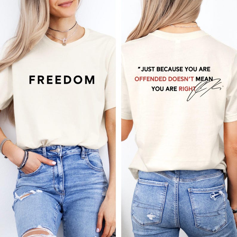 Justice For Charlie Kirk Freedom Shirt Charlie Quotes Just Because You Are Offended Doesn T Mean You Are Right Patriotic Usa Top 1758524873953.jpg