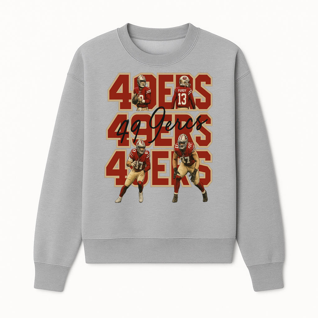 San Francisco 49ers Football Art Print, Player Collage Wall Decor, Team Spirit Home Decoration, Gift for Fans, Sports Art - Sweatshirt 1758559964784.jpg