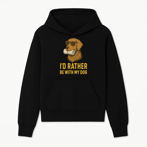 Funny Dog Lover T-Shirt: 'I'd Rather Be With My Dog' Vintage Style Graphic Tee - Hoodie 1758559968220.jpg