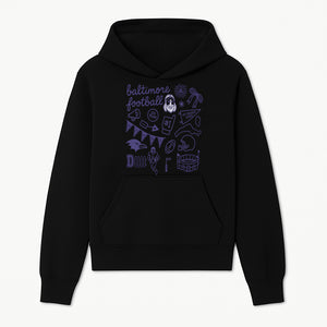 Baltimore Football Fan Decor Bundle - Ravens, Team Spirit, Game Day Elements, Sports Party Decorations, Pittsburgh Rivalry Theme - Hoodie 1758559968720.jpg