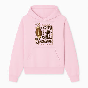 Sorry I Can t, It s Football Season Sign - Fun Home D cor for Football Fans - Autumn and Game Day Decoration - Hoodie 1758559971185.jpg