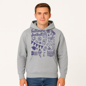 Baltimore Football Fan Decor Bundle - Ravens, Team Spirit, Game Day Elements, Sports Party Decorations, Pittsburgh Rivalry Theme - Hoodie 1758559971316.jpg