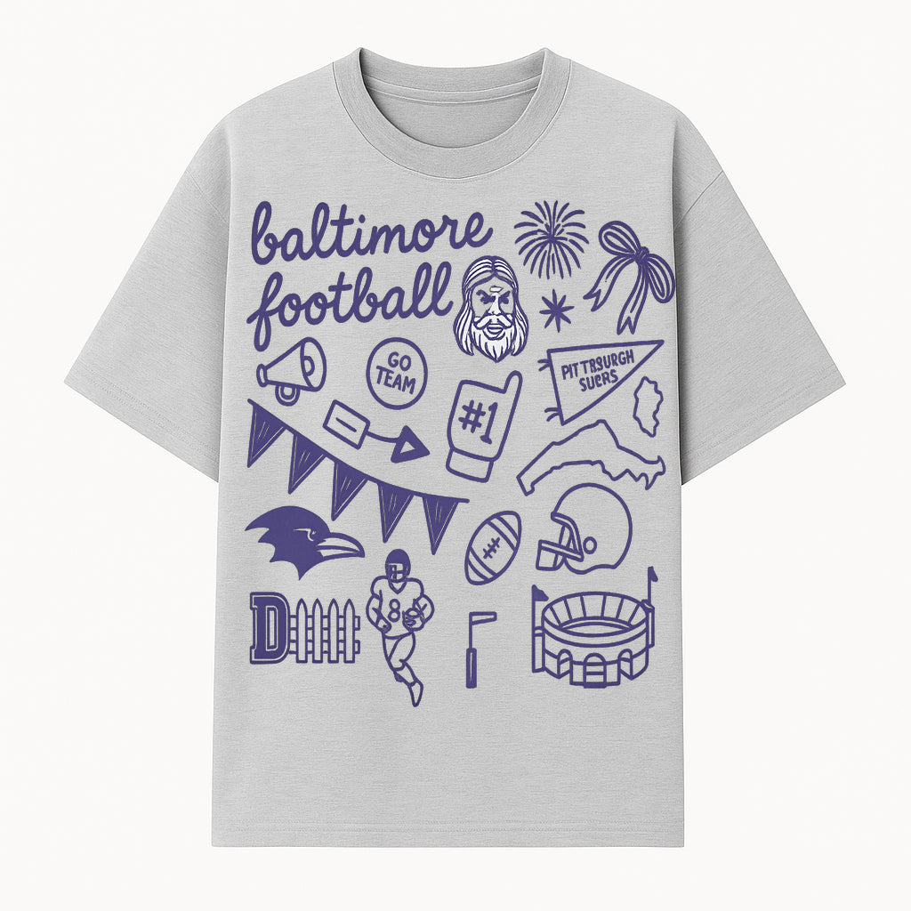 Baltimore Football Fan Decor Bundle - Ravens, Team Spirit, Game Day Elements, Sports Party Decorations, Pittsburgh Rivalry Theme - T-shirt 1758559971583.jpg