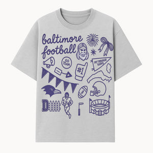 Baltimore Football Fan Decor Bundle - Ravens, Team Spirit, Game Day Elements, Sports Party Decorations, Pittsburgh Rivalry Theme - T-shirt 1758559971583.jpg