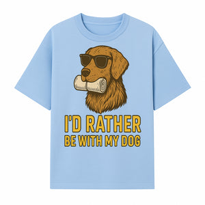 Funny Dog Lover T-Shirt: 'I'd Rather Be With My Dog' Vintage Style Graphic Tee - T-shirt 1758559971599.jpg