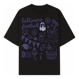 Baltimore Football Fan Decor Bundle - Ravens, Team Spirit, Game Day Elements, Sports Party Decorations, Pittsburgh Rivalry Theme - T-shirt 1758559971708.jpg