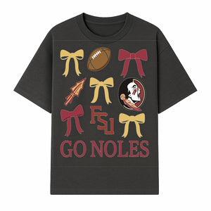 Florida State Seminoles Decor - FSU Go Noles Football Party Decorations, Cheer Bow Graphics for Fans and Alumni, School Spirit Items - T-shirt 1758559971757.jpg
