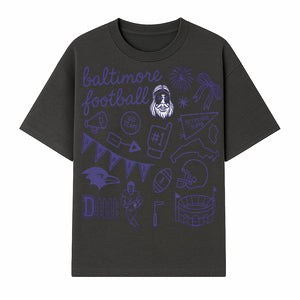 Baltimore Football Fan Decor Bundle - Ravens, Team Spirit, Game Day Elements, Sports Party Decorations, Pittsburgh Rivalry Theme - T-shirt 1758559971831.jpg