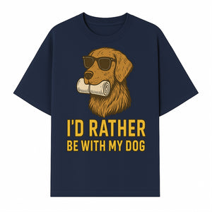 Funny Dog Lover T-Shirt: 'I'd Rather Be With My Dog' Vintage Style Graphic Tee - T-shirt 1758559971972.jpg