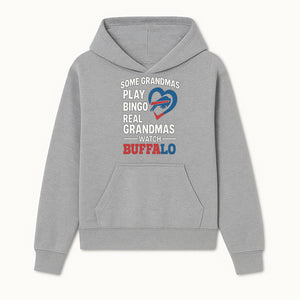 Buffalo Sports Grandma T-Shirt | Funny Gift for Grandmas Who Love Football | Bingo Play Humor | NFL Team Pride Apparel - Hoodie 1758559972045.jpg