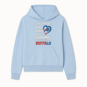 Buffalo Sports Grandma T-Shirt | Funny Gift for Grandmas Who Love Football | Bingo Play Humor | NFL Team Pride Apparel - Hoodie 1758559972195.jpg