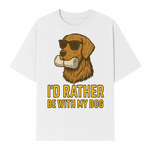 Funny Dog Lover T-Shirt: 'I'd Rather Be With My Dog' Vintage Style Graphic Tee - T-shirt 1758559972357.jpg