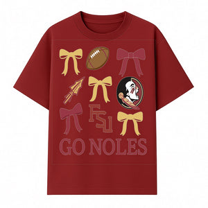 Florida State Seminoles Decor - FSU Go Noles Football Party Decorations, Cheer Bow Graphics for Fans and Alumni, School Spirit Items - T-shirt 1758559972467.jpg