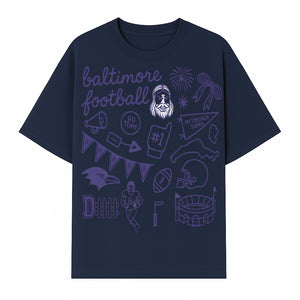 Baltimore Football Fan Decor Bundle - Ravens, Team Spirit, Game Day Elements, Sports Party Decorations, Pittsburgh Rivalry Theme - T-shirt 1758559972608.jpg