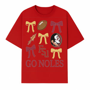 Florida State Seminoles Decor - FSU Go Noles Football Party Decorations, Cheer Bow Graphics for Fans and Alumni, School Spirit Items - T-shirt 1758559972737.jpg