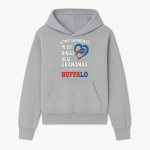 Buffalo Sports Grandma T-Shirt | Funny Gift for Grandmas Who Love Football | Bingo Play Humor | NFL Team Pride Apparel - Hoodie 1758559973015.jpg